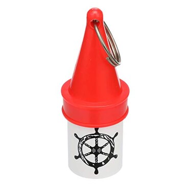 SEACHOICE 78081 HighVisibility Floating Key Buoy with Dry Storage Red
