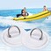 TOBWOLF 6 Pack 433 11cm Stainless Steel DRing Patch for Inflatable Boat Kayak Dinghy SUP Circular DRing PVC Patch StandUp Paddleboard Canoe Rafting Accessories NO Glue Included White