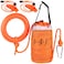 Wowangce Water Rescue Throw Bag with Rope and 2 Emergency Whistles with Lanyard Emergency Rescue Rated to 1844lbs for Kayaking Boating Fishing Rafting High Visibility50 Ft Rope