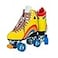 Moxi Rainbow Rider Roller Skates for Women Beautiful Durable Supportive Rainbow Skates with Padded Lining a Sturdy Plate and Soft Outdoor Wheels Sunshine Yellow Size 7