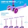 Best Choice Products Kids Scooter with LED LightUp Wheels 3Wheel LeantoSteer Toddler Scooter Ages 3 Adjustable Height Handlebar Stable NonSlip Deck Easy Assembly Purple