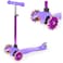 Best Choice Products Kids Scooter with LED LightUp Wheels 3Wheel LeantoSteer Toddler Scooter Ages 3 Adjustable Height Handlebar Stable NonSlip Deck Easy Assembly Purple