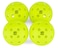 Big Dill Relish Pickleball Balls Pack of 4 with Carry Bag Outdoor Ball with 40 Holes WindResistant Consistent Bounce Durability