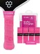 CRBN Pickleball Drytec Overgrips Pickleball Paddle Grip Tape Absorbs Shock Moisture 4Pack Pink