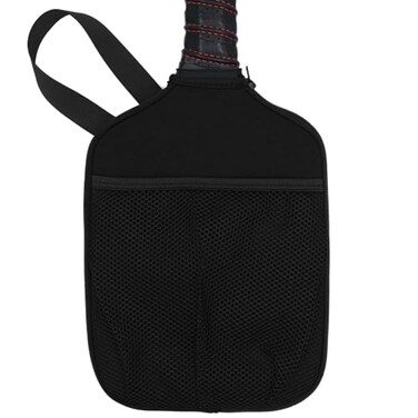 HEYSKAY Pickleball Paddle Cover With Handle Strap Protective Racket Sleeve Bag With Mesh Pocket Sport Carry Bag Black