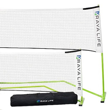 RayaLife Portable Pickleball Net Badminton Net 2 in 122ft Width Standard Net Size Indoor Outdoor MultiSport Net Weatherproof Durable Easy Assembly