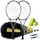 Senston Tennis Racket for Adults 2 Pack Tennis Racket Set Professional 27 inch Tennis Racquet Set Black
