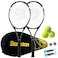 Senston Tennis Racket for Adults 2 Pack Tennis Racket Set Professional 27 inch Tennis Racquet Set Black