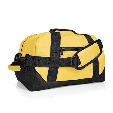 DALIX Dalix 14 Small Duffle Bag Two Toned Gym Travel Bag in Gold