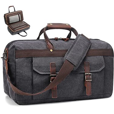 SOAEON Duffle Bag for Men Women Black