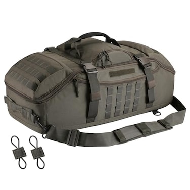 Hannibal Tactical 65L Large Duffle Bag 3in1 Tactical Backpack MOLLE Pack for Sports Gym Outdoor Olive Green