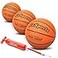 GoSports 7 Inch Mini Basketball 3 Pack with Premium Pump Perfect for Mini Hoops or Training
