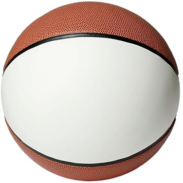 Ballstars Autograph Blank Basketball Official Size 7 Signable Trophy with One Large White and 6 Brown Panels Autograph Gift 295 inches