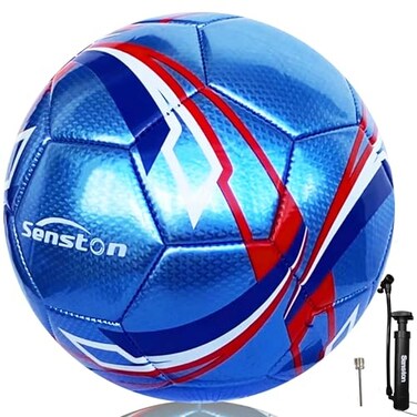 Senston Soccer Ball Size 4 with Pump Durable Waterproof Football for IndoorOutdoor Training Includes Hand Pump Needle