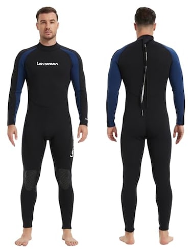 Lemorecn Mens Wetsuits Jumpsuit Neoprene 32mm Full Body Diving Suit 3031 3XL