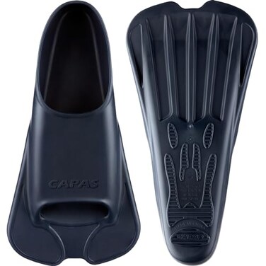 CAPAS Swim Training Fins Comfortable Silicone Lap Swimming Short Blade Floating Flippers with Mesh Bag for Adult Men Women Build Leg Strength