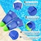 Fanwill Kids Swim FinsShort Comfortable Flippers for Lap Swimming and Training for ChildrenGirlsBoysBeginnersYouth BlueAcid Lime S