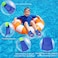 Fanwill Kids Swim FinsShort Comfortable Flippers for Lap Swimming and Training for ChildrenGirlsBoysBeginnersYouth BlueAcid Lime S