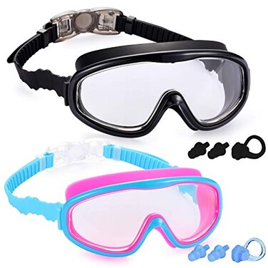 Yizerel 2 Pack Kids Swim Goggles Swimming Glasses for Children from 3 to 15 Years Old