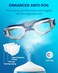 Aegend Swim Goggles 2 Pack Swimming Goggles No Leaking Adult Men Women Youth Aqua Clear With Blue Strap