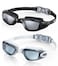 Aegend Swim Goggles 2 Pack Swimming Goggles No Leaking Adult Men Women Youth Black Lightwhite Gray
