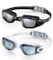 Aegend Swim Goggles 2 Pack Swimming Goggles No Leaking Adult Men Women Youth Black Lightwhite Gray