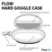 Flow Swim Goggle Case Hard Protective Case for Swimming Goggles With Bag Clip for Backpack Blue