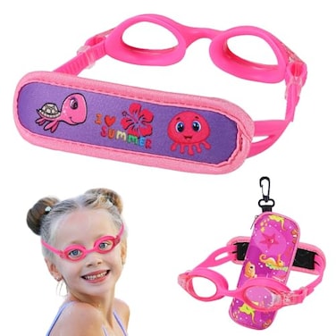 RUIGAO Kids Swim Goggles Age 26 Toddler Goggles No Hair PullUV ProtectionAnti FogPadded HeadBand