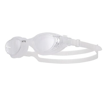 TYR Vesi Adult Swim Goggles Low Profile Training Goggles for Men Women Anti Fog UV Protection with Quick Adjust Strap Clear