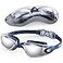 Aegend Swim Goggles Swimming Goggles No Leaking Full Protection Adult Men Women Youth Bright Sliver With Blue Strap