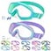 Vvinca Kids Goggles with Comfort Fabric Strap Kids Swim Goggles Wide View AntiFogUV No Leaking Swimming Goggles for 314