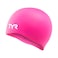 TYR Silicone Swim Cap for Men and Women WrinkleFree Durable Tear Resistant Low Drag Training Competition Cap Pink
