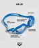 ARENA Unisex Kids Junior Air Mirror Swim Goggles for Swimming Ages 6 to 12 Air Seals AntiFog Coated Lens Adjustable Strap SilverNavyWater