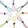 Flow Swim Flow Bungee Goggle Strap Kit 2Pack Universal Adjustable Replacement Straps for Swim Goggles Pink