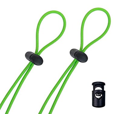 Flow Swim Flow Goggle Strap Kit 2Pack Replacement Bungee Cord Straps for Swim Goggles Solid Green