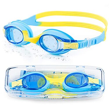 Portzon UnisexChild Swim Goggles Anti Fog No Leaking Clear Vision Water Pool Swimming Goggles
