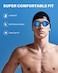 YAKAON Adult Swimming Goggles UV Protection AntiGlare Antifog AntiLeak Silicone Strap ClearPolarized Lenses