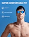 YAKAON Adult Swimming Goggles UV Protection AntiGlare Antifog AntiLeak Silicone Strap ClearPolarized Lenses