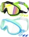 Rantizon Kids Swim Goggles 2 Pack Wide View Swimming Goggles for Child 315 Anti FogUV No Leaking Goggles for Boys Girls