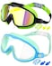 Rantizon Kids Swim Goggles 2 Pack Wide View Swimming Goggles for Child 315 Anti FogUV No Leaking Goggles for Boys Girls