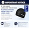 CoolMate COOLMATE Fabric Swim Cap for Adult Women Silicone Water Resistant Layer Cloth Swim Cap Gifts for Swimmers Lightweight and Comfortable for Pool Lap Swimming Black M