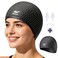 Whale Large Swimming Cap Durable Silicone Waterproof Swimming Cap Ideal for Long Hair and Thick plaits Keep Hair Dry While Swimming
