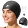 Whale Large Swimming Cap Durable Silicone Waterproof Swimming Cap Ideal for Long Hair and Thick plaits Keep Hair Dry While Swimming