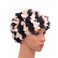 Medifier Lace Vintage Swim Cap Floral Petal Retro Style Bathing Caps for Women Rose Pink and Black