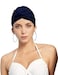 AYILUOBE Pleated Fabric Swimming Cap Women Ladies Long Hair Swim Cap Ear Protecting Bathing Cap Elastic Polyester Turban Swim Hat Shower Cap for Beach Spa Non Waterproof Twisted Beanie Cap Sleep Hat