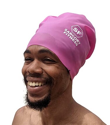 Sargoby Fitness Swim Cap for Dreadlocks and Braids Designed for Bulky and Thick Hairstyles Like Dreadlocks Braids Dreads Locs and Afros