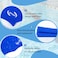 OPOM Silicone Swimming Cap for Women Men High Elasticity Swim Hat for Long Hair Waterproof Bathing Cap with Ear Plugs Nose Clip Keep Hair Dry Easy OnOff Blue