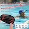 OPOM Silicone Swimming Cap for Women Men High Elasticity Swim Hat for Long Hair Waterproof Bathing Cap with Ear Plugs Nose Clip Keep Hair Dry Easy OnOff Blue
