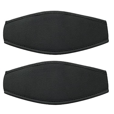 JCBIZ 2PCS Diving Goggles Hair Protector Wrap Neoprene Mask Strap Cover Neoprene Diving Mask Straps Hair Protector Wrap for Dive Snorkel Masks Water Sports Black