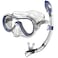 SEAC Set Giglio Dry Valve Snorkeling Set with Underwater Mask and Snorkel Blue Standard